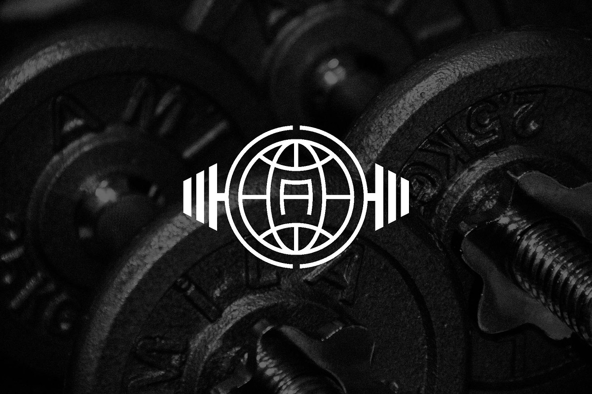 Global Fitness Barbell Logo, a Branding & Logo Template by Luxury Logos (Photo 2 of 4)