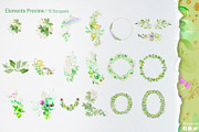 Saint Patrick Watercolor Clip arts, a Texture Illustration by CpandoShop (Thumbnail 5 of 6)