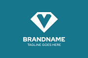 Letter V Diamond Simple Logo, a Branding & Logo Template by Pray Art Design Studio (Thumbnail 2 of 2)
