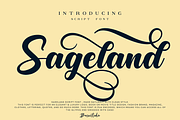 Sageland Script Font, a Script Font by Basnistudio (Thumbnail 1 of 7)