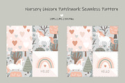 Seamless Unicorn Patchwork Pattern, a Pattern Graphic by Toltemara (Thumbnail 1 of 3)