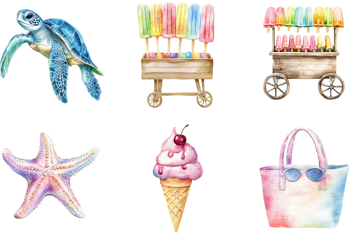 Cute Summer Planner Clipart, an Illustration by Designking (Photo 2 of 5)