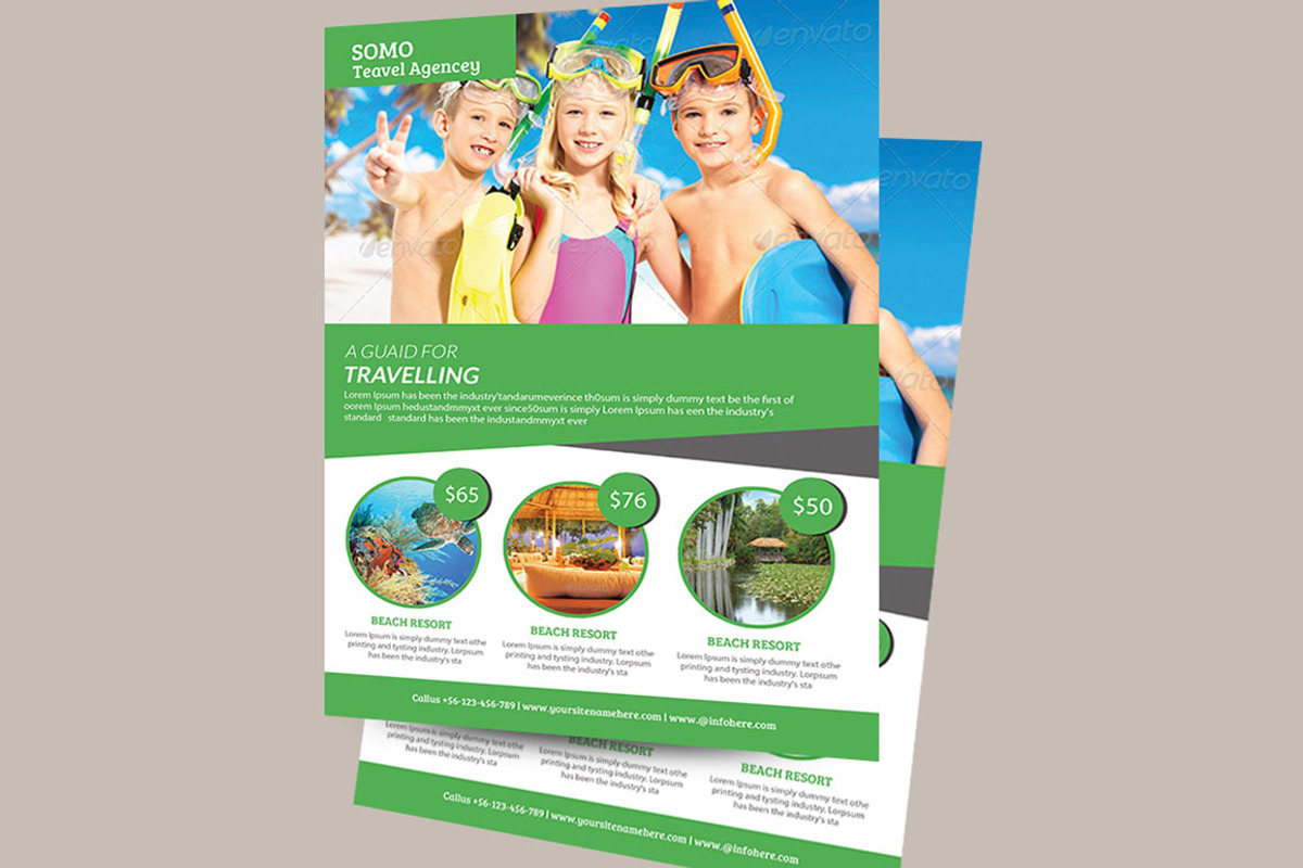 Travel Agency Flyer Template, a Flyer Template by TheGraphicsWorld (Photo 3 of 6)