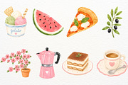 Italian Summer Clipart Coastal PNG, a Seasonal Illustration by SugarCloudStudioArt (Thumbnail 6 of 7)