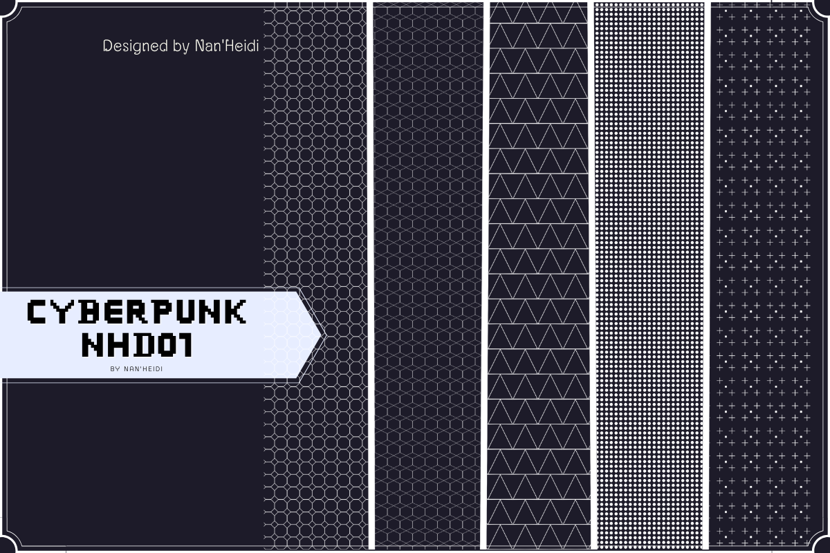 110 Cyberpunk NHD 01, a Brush Add-On by Nan'Heidi (Photo 7 of 8)