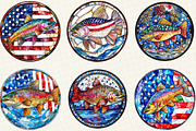 Stained Glass Patriotic Rainbow, an Illustration by OK Design (Thumbnail 3 of 5)