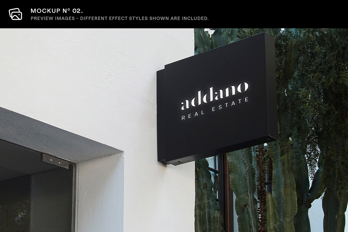 30 Signs & Facade Logo Mockups - V4, an Advertising Mockup by Asylab (Photo 9 of 38)