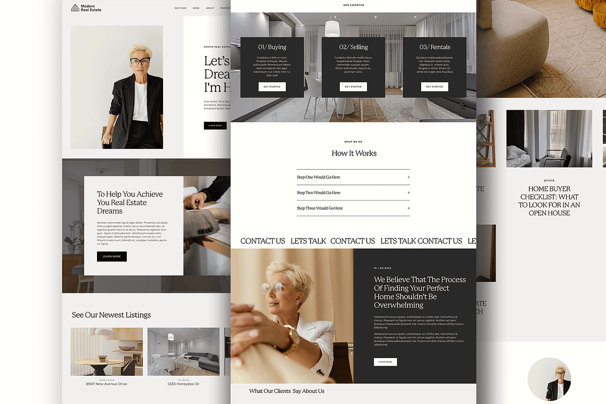 Real Estate Squarespace 7.1 Template, a Marketing Template by Kseniia_Design (Photo 7 of 9)