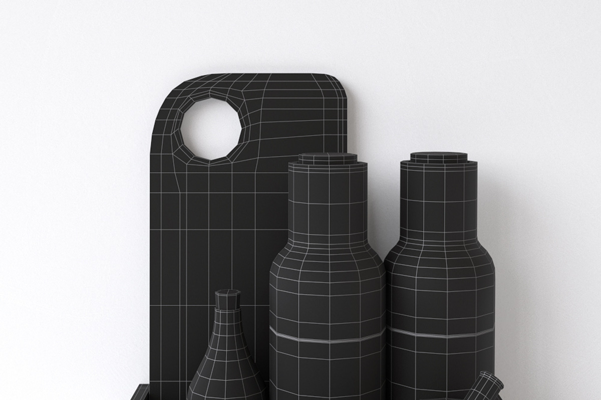 Decor Set Kitchen Menu Grinder, an Architecture 3D Model by gianniritschard (Photo 7 of 10)