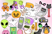 Y2K 2000s Halloween Clipart Bundle, an Object Graphic by Huxmay (Thumbnail 5 of 7)