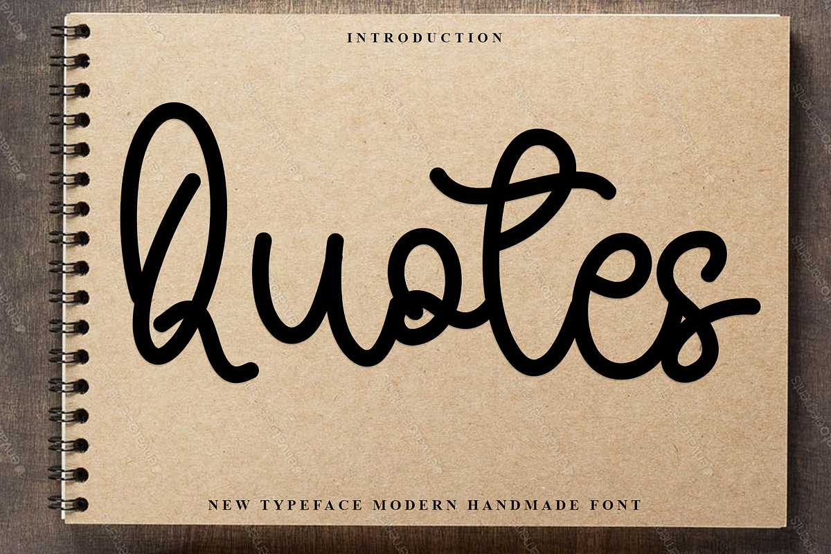 Quotes, a Handwritten Font by FreshTypeINK (Photo 1 of 7)