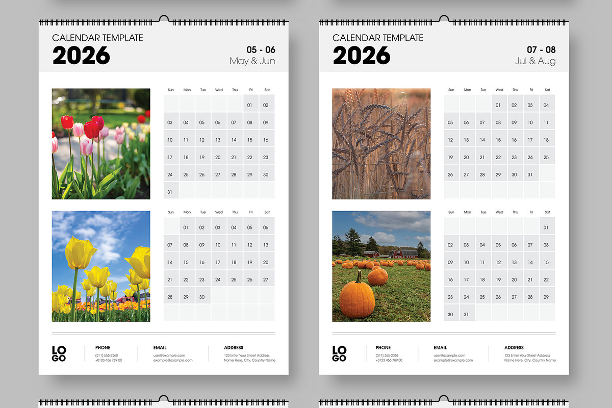 Minimal 2026 Calendar Template preview 5