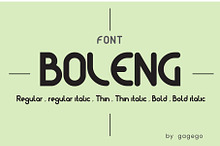 BOLENG FONT SANS SERIF