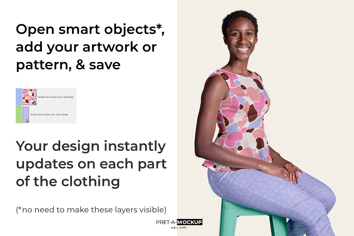 Sleeveless Top & Jeans Mockup, a Books & Magazine Mockup by Pret-a-Mockup (Photo 2 of 7)