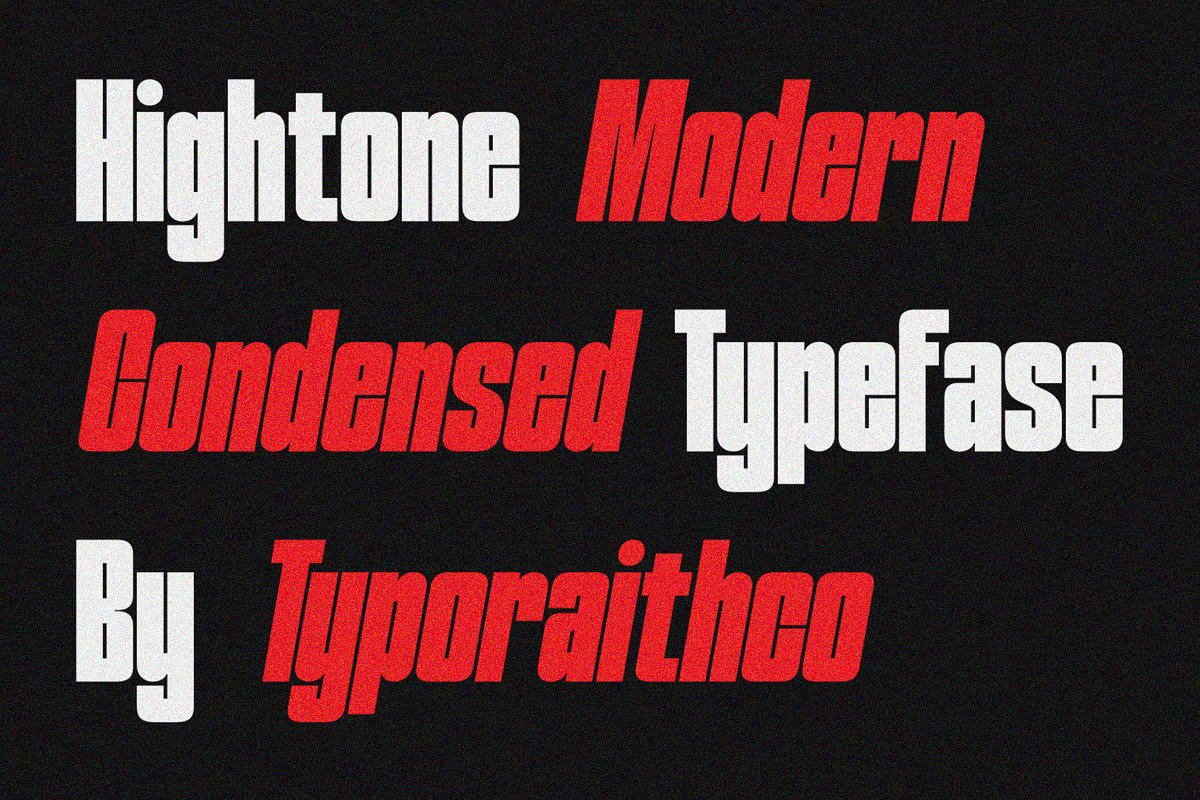 Hightone | Condensed Duo Font, a Sans Serif Font by Typoraith Co (Photo 6 of 11)