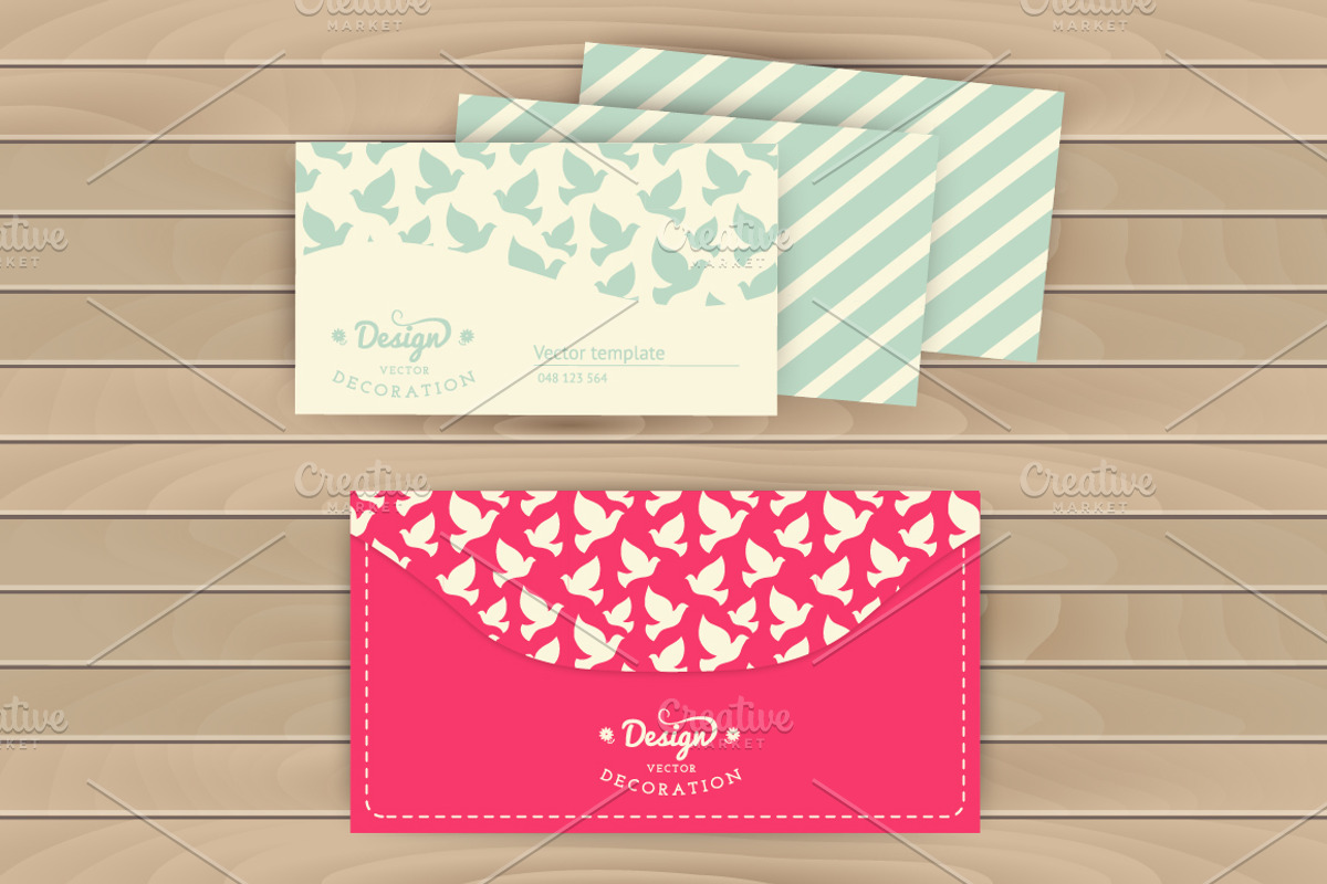 Stripes and dove seamless patterns preview 4