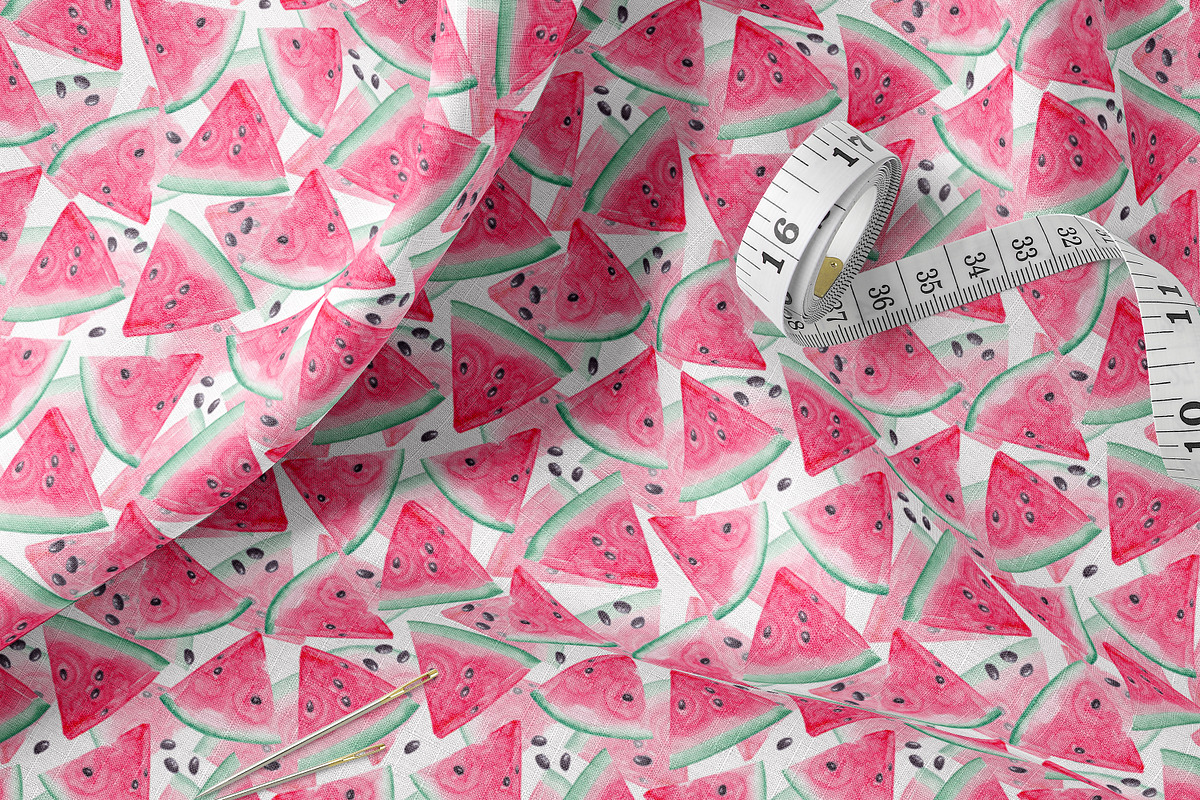 Watercolor Watermelon Patterns Set, a Pattern Graphic by Oksana Dovhopol Art (Photo 3 of 11)