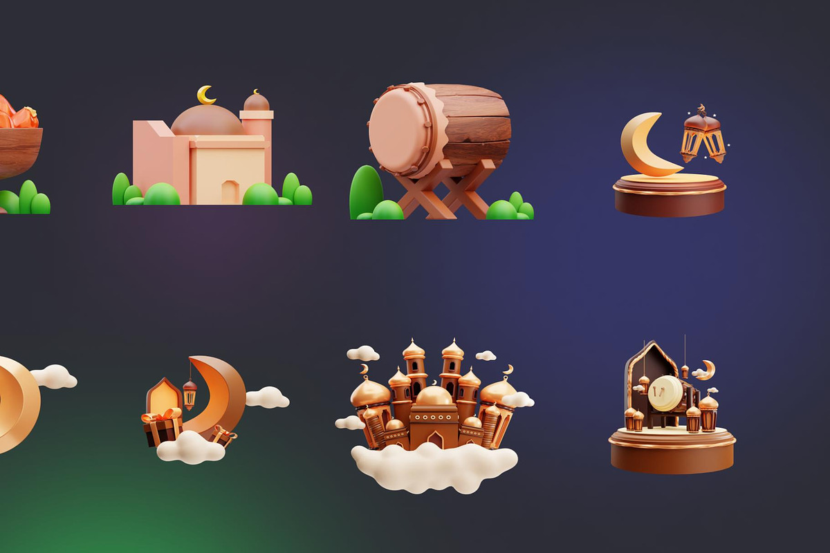 Ramadan 3D Icons, an Object 3D Model by Creative Perspective (Photo 8 of 8)