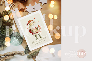 Christmas Card Mockup, a Product Mockup by MoMockups