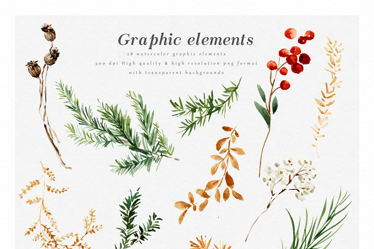 Winter Graphic Set-Christmas, a Decorative Illustration by Graphic Box (Photo 10 of 10)