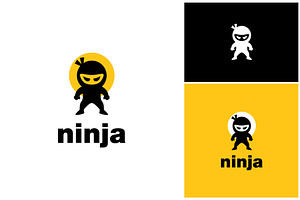 Cute Ninja Warrior Illustration Logo, a Branding & Logo Template by ika trisiana