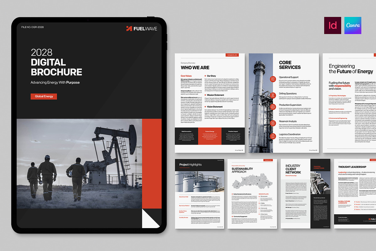 Digital Brochure Template, a Brochure Template by BrandPacks (Photo 1 of 6)
