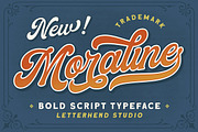 Moraline - Bold Script Typeface, a Script Font by Letterhend Studio (Thumbnail 1 of 9)