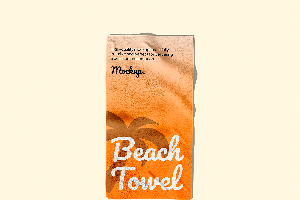 Beach Towel Mockup, a Product Mockup by Bartama Graphic (Photo 3 of 3)