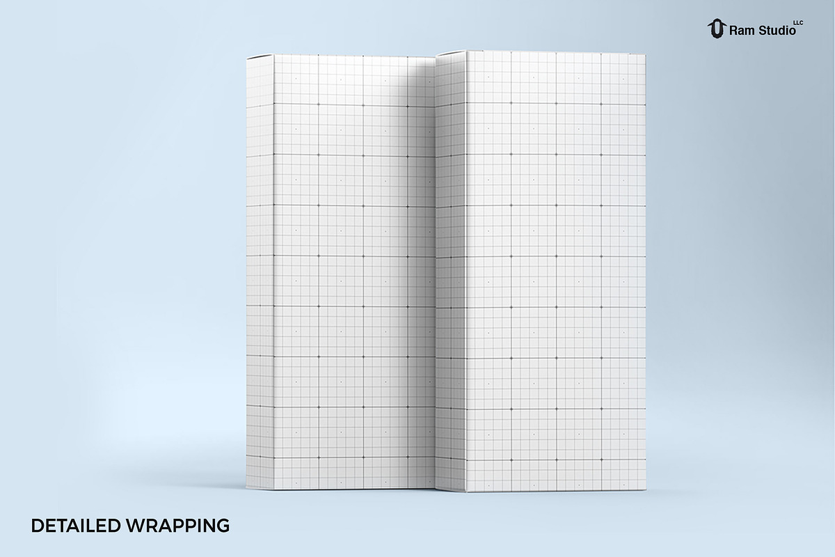 Standing Pharmaceutical Box Mockup, a Packaging Mockup by Ram Studio LLC (Photo 12 of 12)