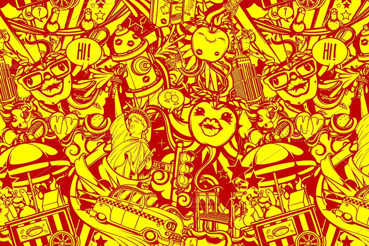 Crazy New York pattern, a Pattern Graphic by yuanden graphics (Photo 4 of 4)