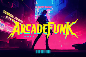 Arcade Funk Typeface, a Serif Font by alit design