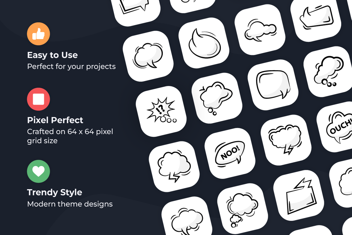 Speech Bubble Vectors, a Background Graphic by Brickclay (Photo 2 of 8)