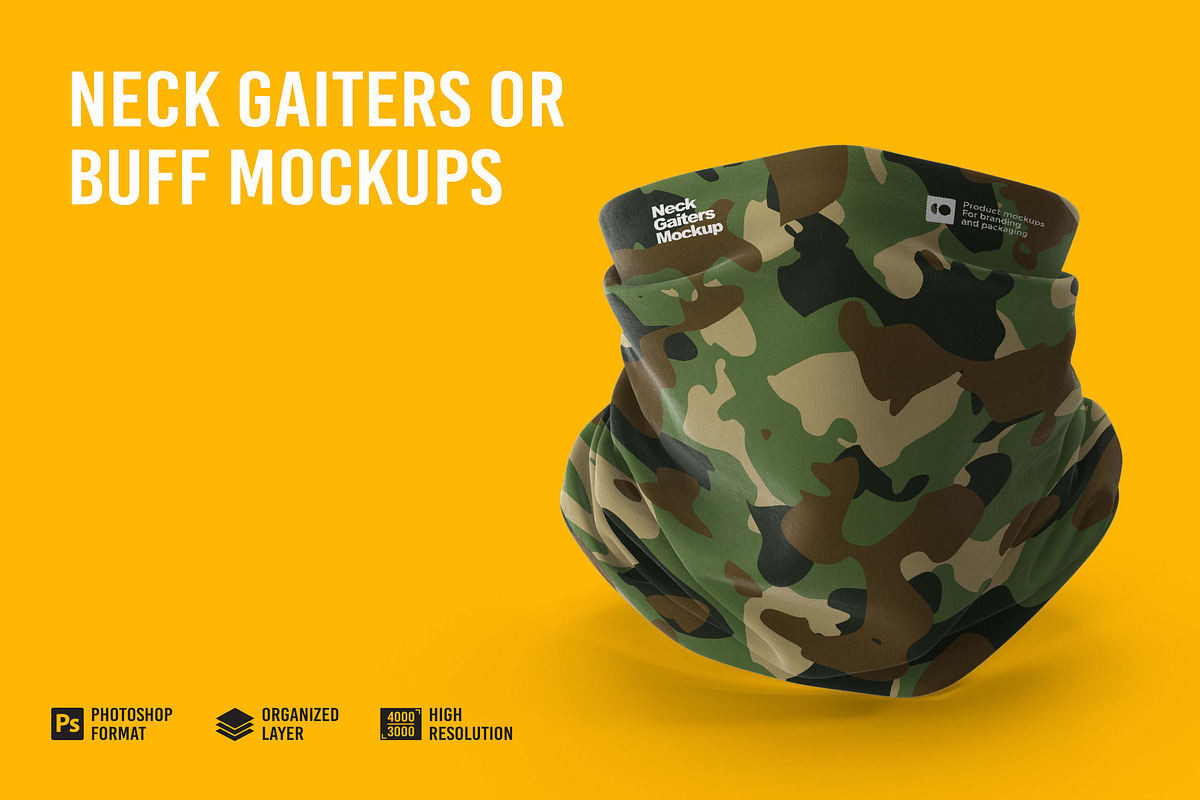 Neck Gaiters or Buff Mockup, a Mask Mockup by Aprndy85 (Photo 1 of 5)