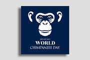 World Chimpanzee Day Banner Design, a Social Media Template by nandinigraphics (Thumbnail 1 of 4)