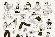 Pizza and Pasta Illustrations, a Food Illustration by AnnArt (Thumbnail 10 of 11)