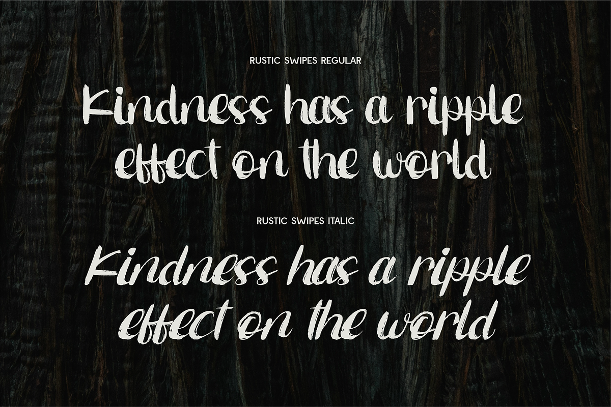 Rustic Swipes - SVG Brush Painting, a Script Font by Indotype Foundry (Photo 2 of 10)