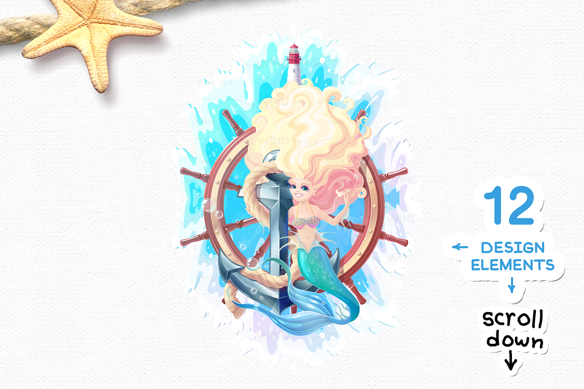 vector SET Sea mood, an Animal Illustration by WINDmade (Photo 3 of 6)