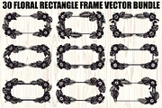 Floral Rectangle Frame SVG Bundle, an Illustration by jahid234 (Thumbnail 1 of 31)