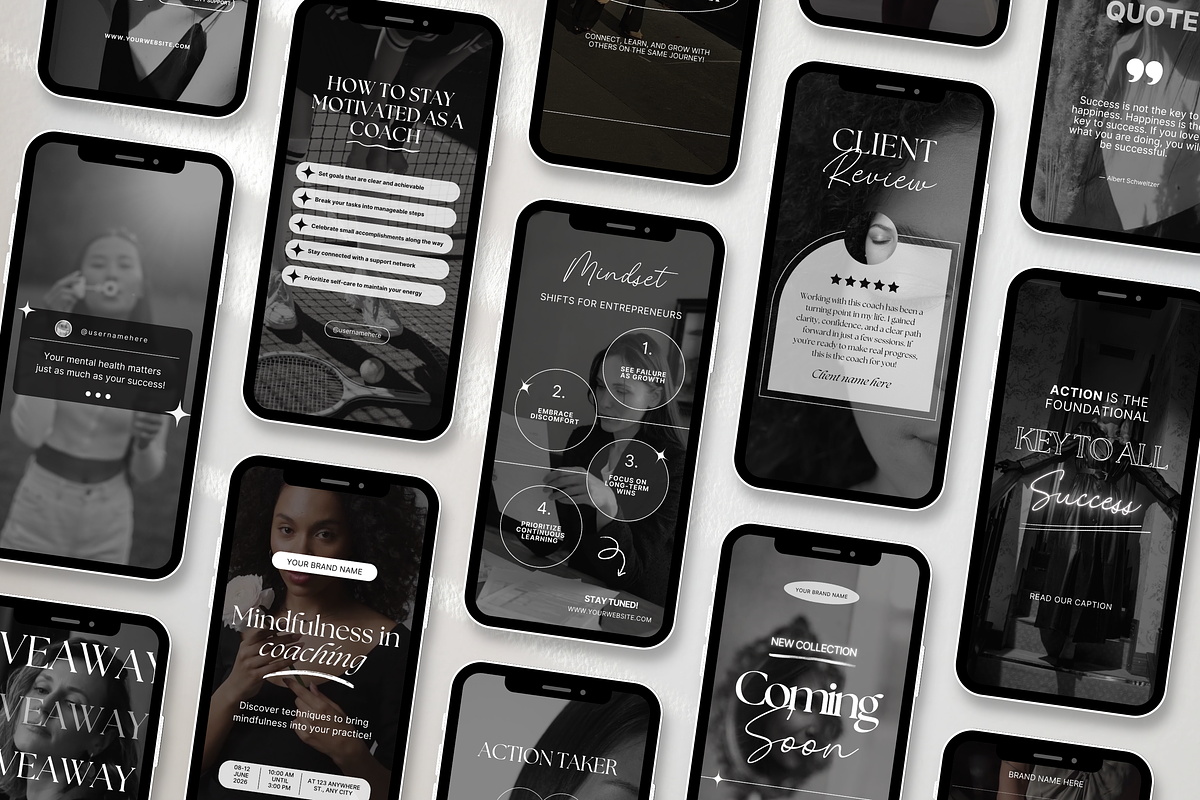 Coach Instagram Reels Templates, a Social Media Template by DigiPax (Photo 3 of 11)