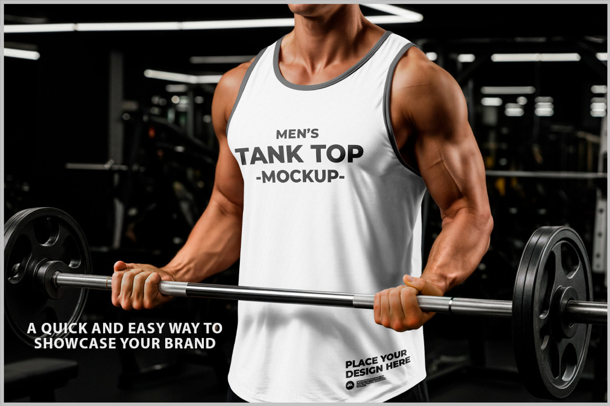 Men’s Sports Tank Top Mockup PSD, a Shirt Mockup by Bruno's Shop (Photo 2 of 4)