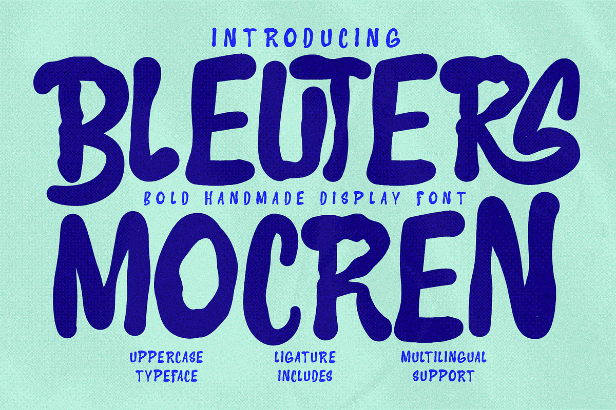 Bleuters Mocren Handmade Display, a Handwritten Font by Maulana Creative (Photo 8 of 8)