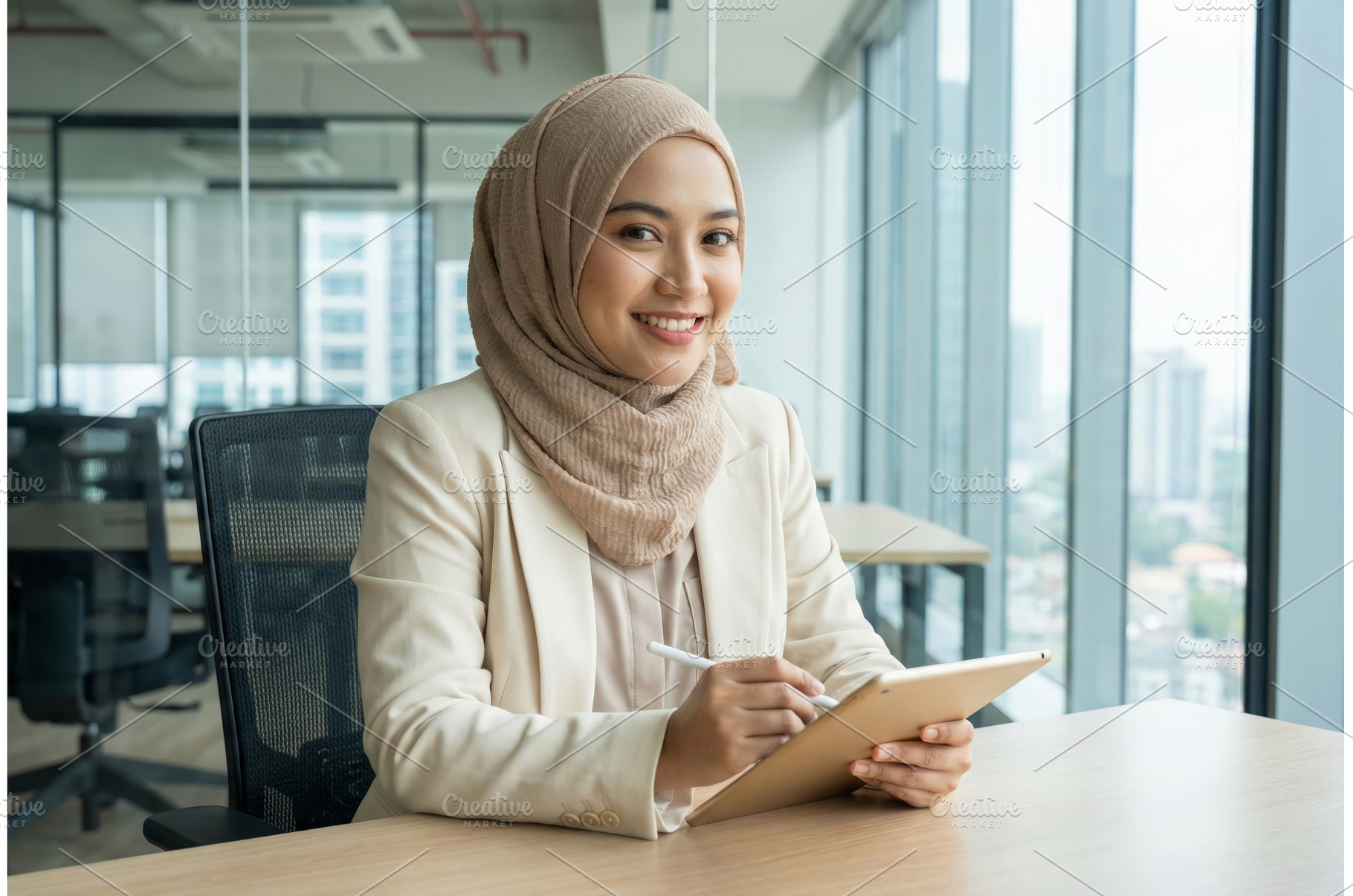 Formal Woman With Tablet, a Business Photo by CREATIVEDEF