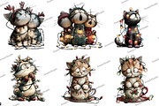 Whimsical Christmas Cats Lights, an Illustration by DreamArtGraphic (Thumbnail 3 of 4)