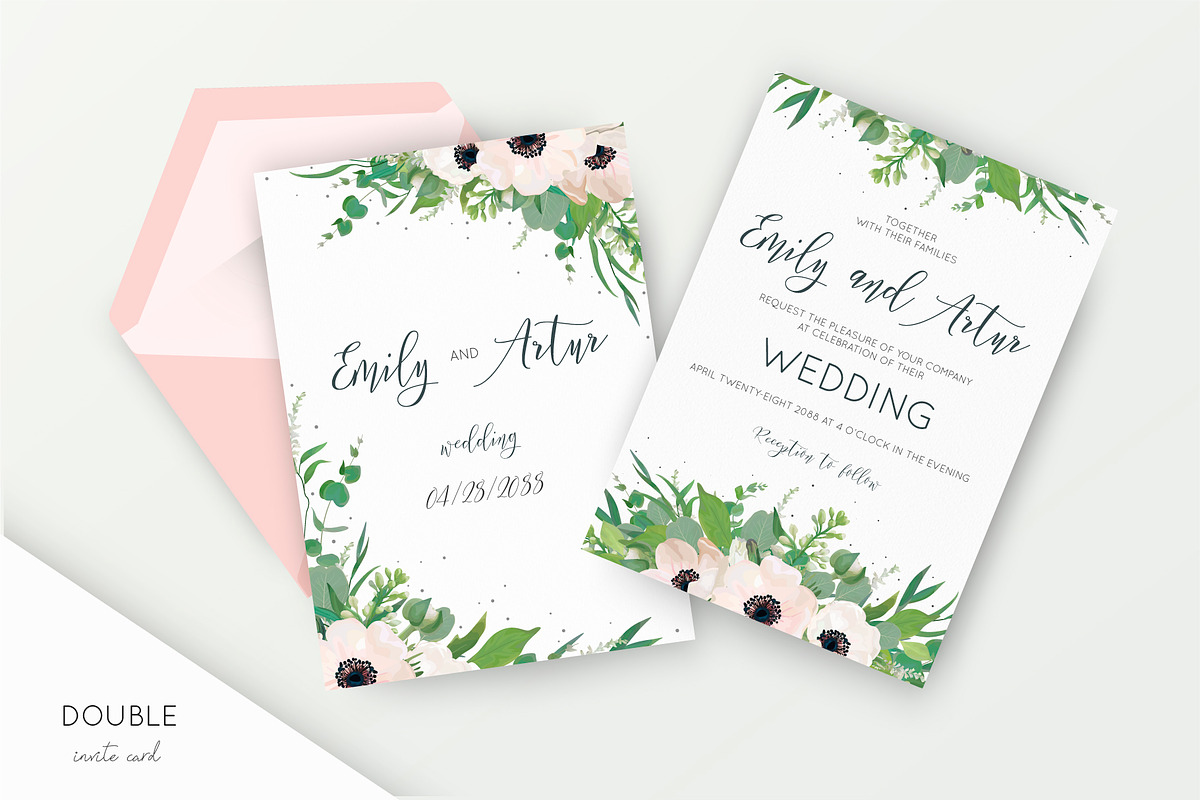 Wedding suite - Lovely Anemone, a Card Template by Alewiena (Photo 2 of 9)
