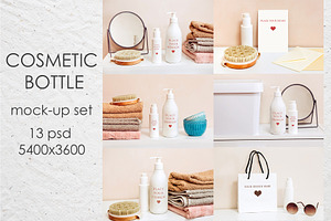 Cosmetic bottle mock-up set