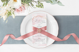 Wedding Invitation Full Set. PSD