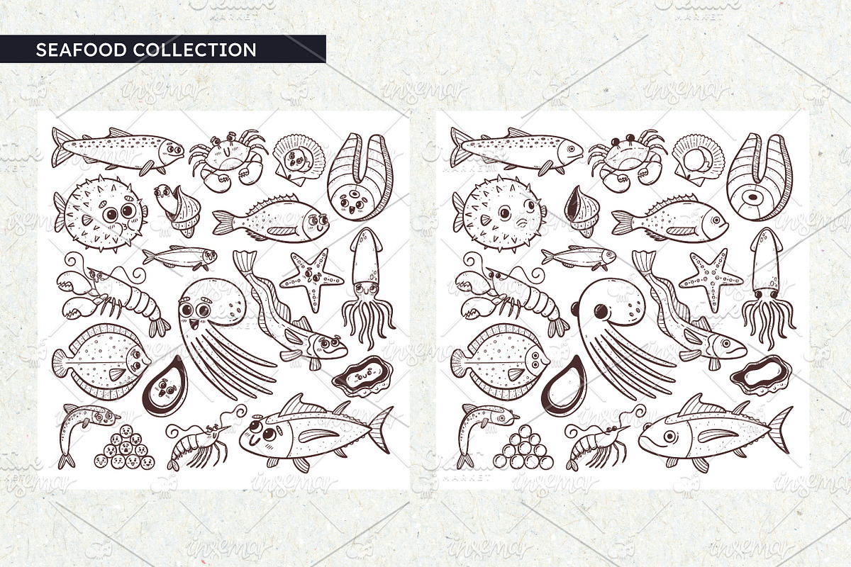 Food Doodle Set Cartoon Style, a Food Illustration by insemar (Photo 5 of 9)