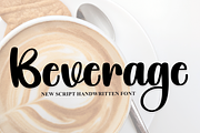 Beverage | Script Font, a Script Font by Scratchones (Thumbnail 1 of 8)