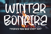 Winter Bonfire | Script Font, a Script Font by Scratchones (Thumbnail 1 of 8)