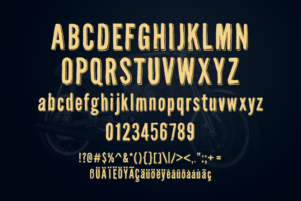 CafeRacer Typeface preview 2